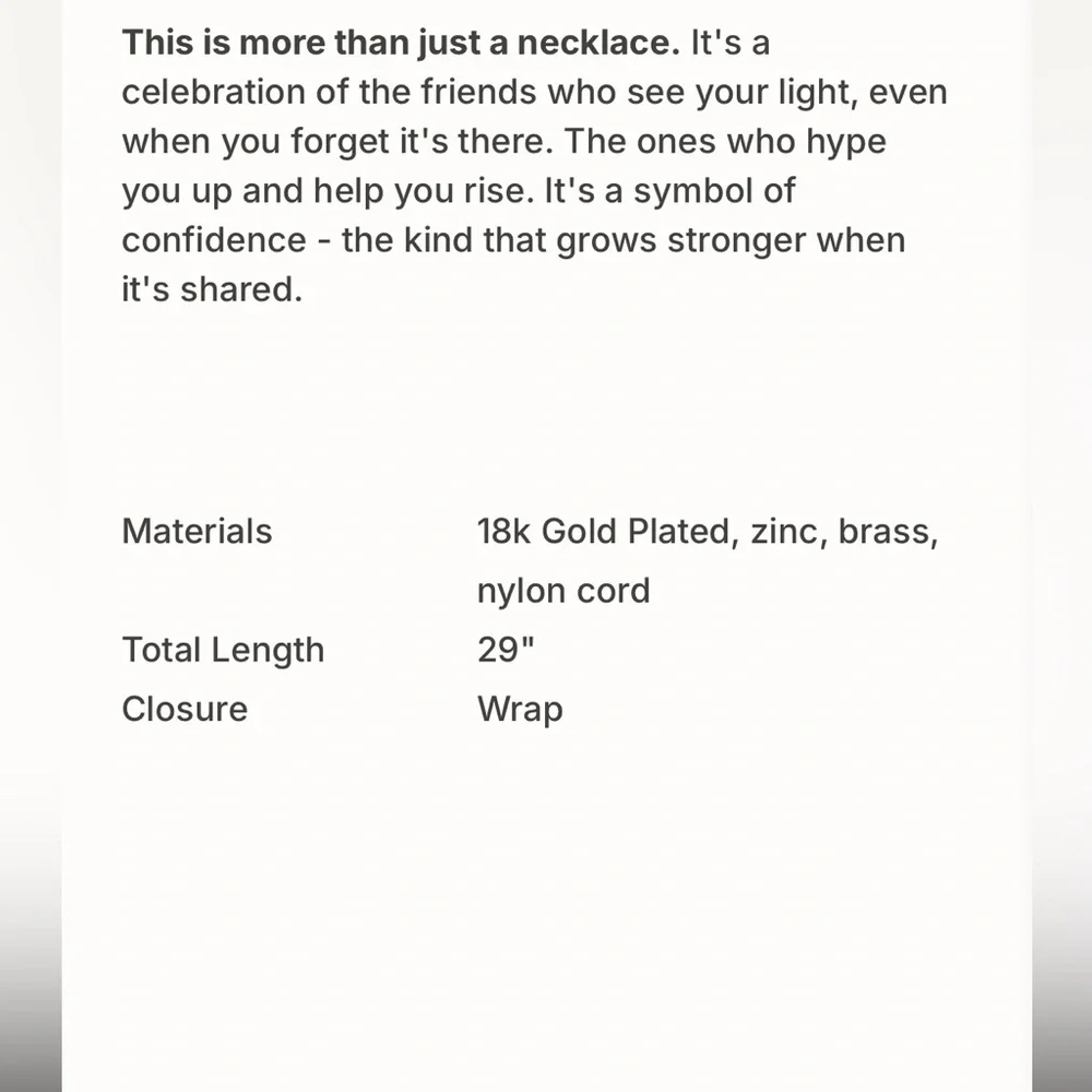 NWT ETTIKA giving confidence matching necklaces